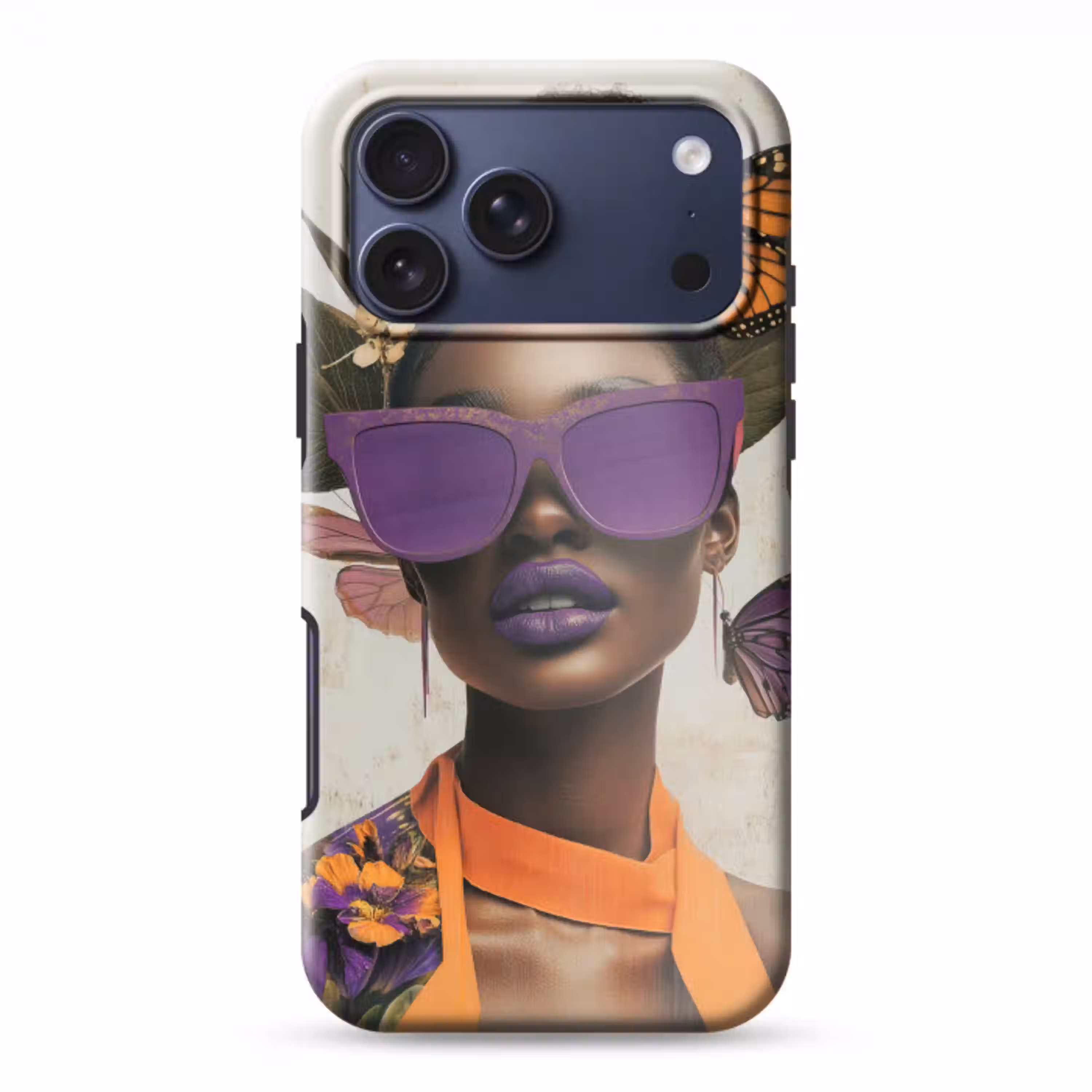 Vrouw - Zonnebril - Vlinder - Bloemen Toughcase MagSafe Apple iPhone 17 Pro Max klein -3d
