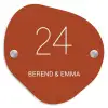 Roestbruin - Klassiek Naambord Organisch middel -3d