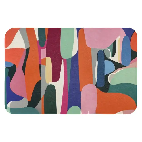 Vormen - Ritmisch - Kleuren - Abstract Badmat klein -3d
