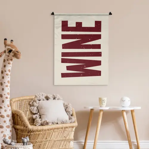 Wine - Red - Decoratie - Japandi Wandkleed katoen klein -wsfeer5_kind