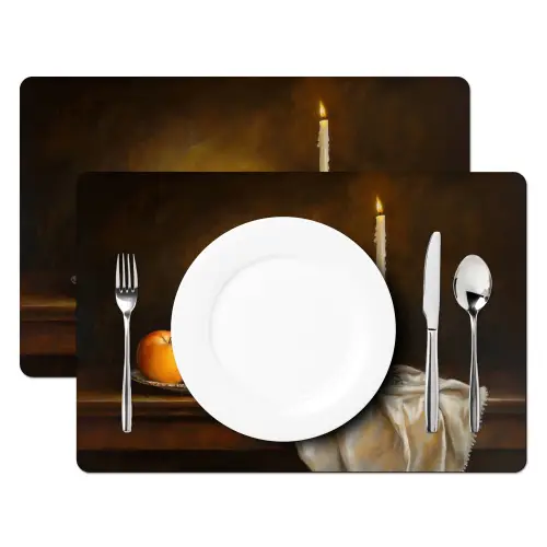 Fruit -  Stilleven - Wijn - Kaars Placemat vinyl groot -zzsfeer2_Kitchenyeah-website