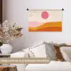 Zon - Heuvels - Abstract - Roze Wandkleed katoen klein -sfeer1