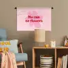 No rain no flowers - Bloem - Roze Wandkleed katoen klein -wsfeer4_kind