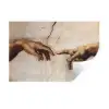 Adam - Michelangelo - Schilderij - Creation of Adam Muursticker klein -3d