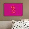 Oh la la - Roze - Oranje - Minimalistisch canvas 2cm klein -sfeer3
