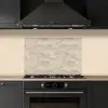 Bogen - Patroon - Beige keuken achterwand spatscherm klein 900 -sfeer1