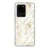 Goudspatten - Wit - Marmer Telefoonhoesje Samsung Galaxy S20 Ultra klein 358 -3d