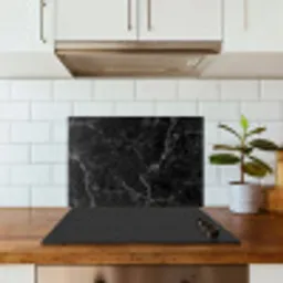 Marmer look - Luxe - Zwart keuken achterwand spatscherm klein -sfeer2
