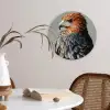 Vogel - Realistisch - Veren - Bruin Wandcirkel plexiglas klein -sfeer4