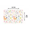 Patroon - Kip - Paaseieren Placemat vinyl groot -specs