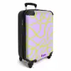 Limoengroene lijnen op lila NBS - Handbagage koffer - Kinderen Unisex middel -productfoto_3d