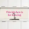 This kitchen is for dancing keuken achterwand 2 middel -3d