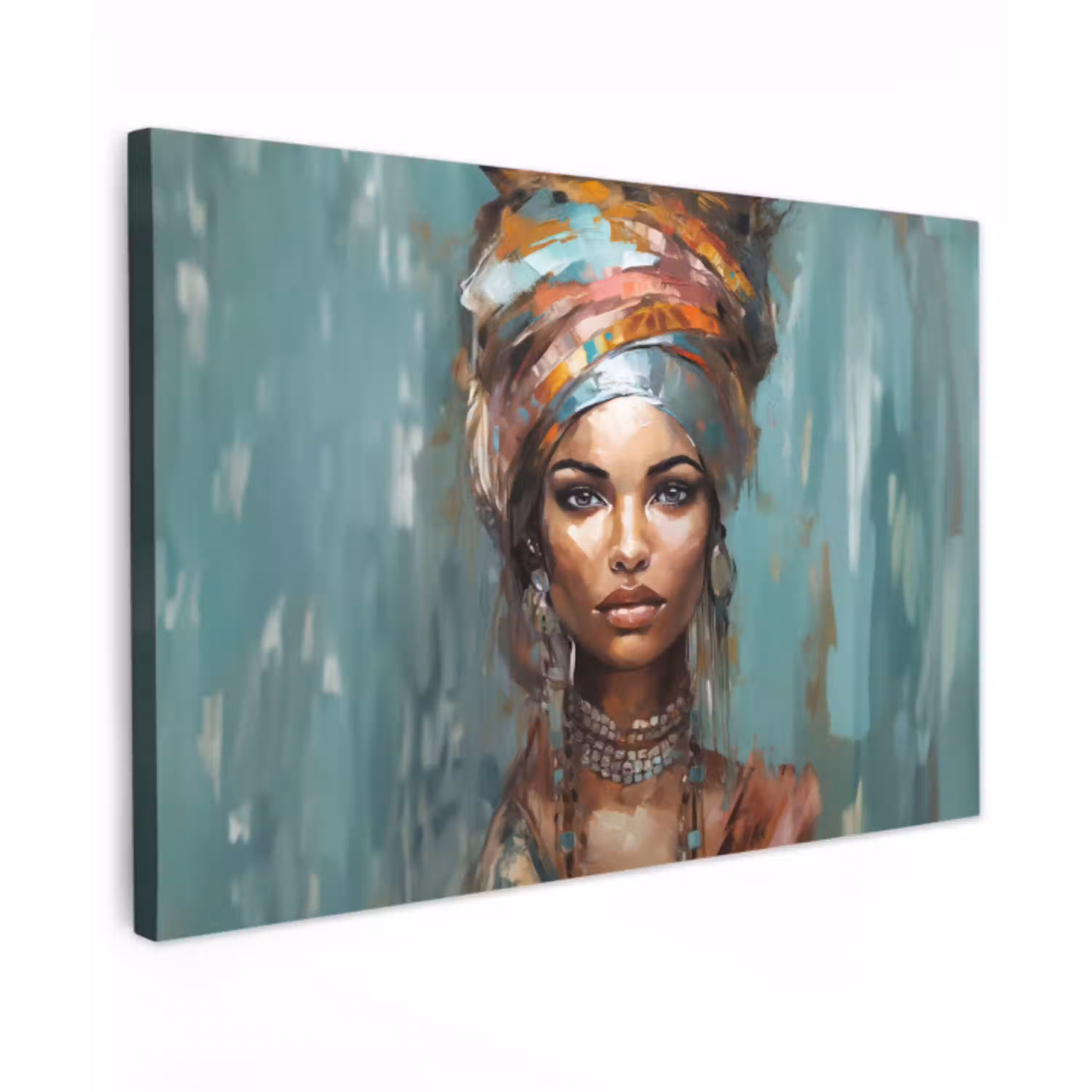 Vrouw - Kunst - Sieraden - Portret canvas 2cm klein -z3d