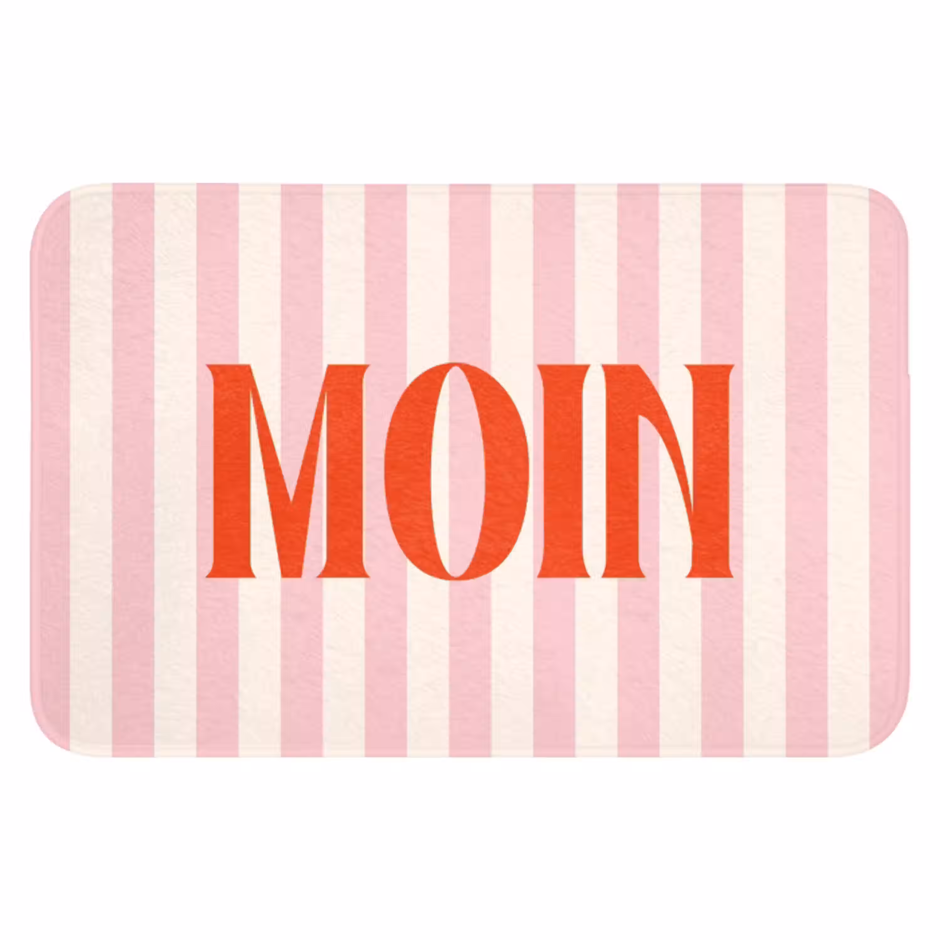 Zachtroze - Rood - Strepen - Moin WCmat klein -3d