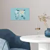 Wereldkaart - Zeeleven - Blauw poster papier klein -sfeer3