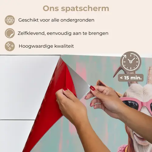 Zonnebril - Roze - Geit - Horen keuken achterwand spatscherm klein -spatscherm_NL