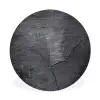 Beton - Zwart - Scheur Wandcirkel aluminium klein -3d