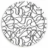 Lustlijnen - Vloeiend - Energiek Wandcirkel plexiglas klein 852 -3d