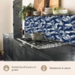 Botanisch - Patroon - Blauw keuken achterwand 2 middel 871 -usp_IT