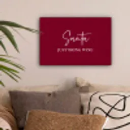 Santa - Wine - Rood - Kerst - Kerstman canvas 2cm klein -sfeer1