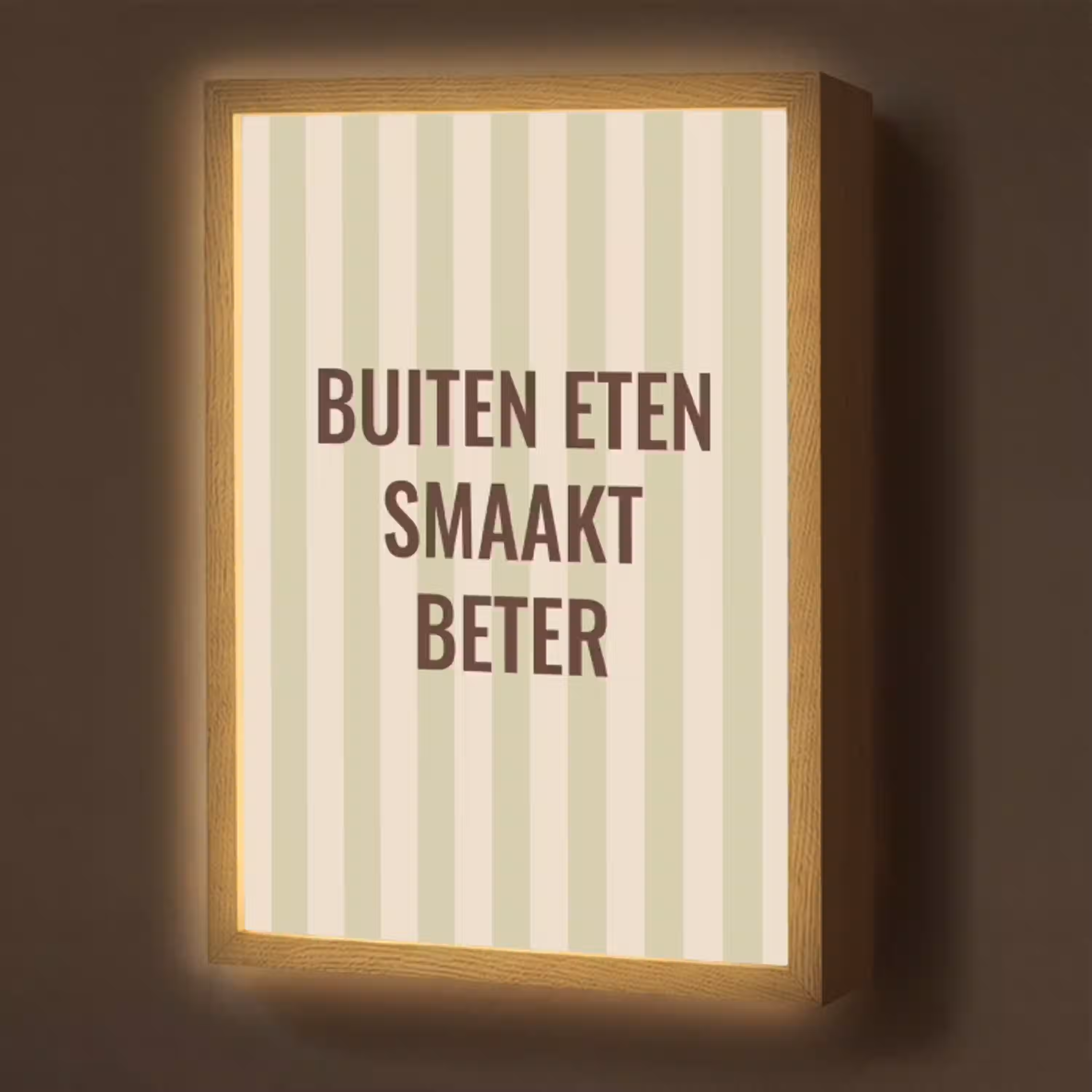 Buiten - Quote - Strepen - Zomer Light Box met batterij (Wandlamp) middel -z3d_website