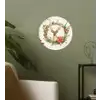 Kerstkrans - Hert - Hulst - Rood Wandcirkel behangsticker klein -sfeer2
