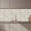 Terrazzo -  Patroon - Staal keuken achterwand 2 middel 871 zz_3dshopping