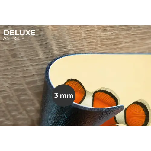Vis - Oranje - Strepen Placemat vinyl groot -closeup