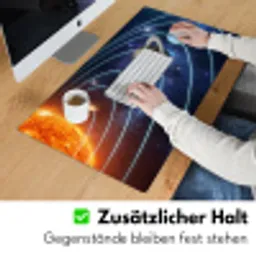 Ruimte - Zonnestelsel - Blauw Muismat XXL klein -ysfeer3_duits