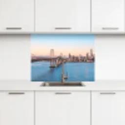 Water - Brug - Skyline - Modern keuken achterwand 2 middel -3d