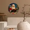 Kerstman - Kerst - Winter - Kerstboom Wandcirkel behangsticker klein -sfeer1