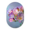 Bloemen - Paars - Overloop - Meeldraden Wandcirkel Ovaal Forex klein -3d