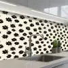 Madeliefjes - Grafisch - Zwart - Beige keuken achterwand 2 middel 871 -3d_schuin