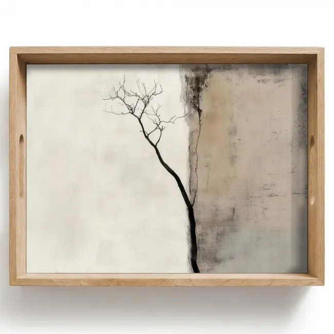 Plateau - Wabi sabi - Plante - Beige