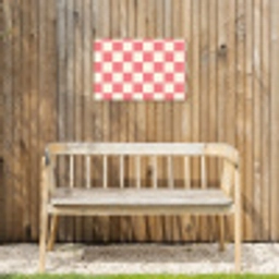 Traditioneel - Patroon - Roze Tuinposter op houten frame 2 cm dik klein 845 -sfeer4
