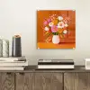 Vaas - Bloemen - Oranje plexiglas 5mm klein -sfeer1