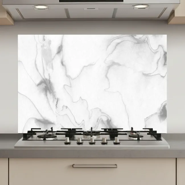 Marmer - Grijs - Wit - Abstract - Marmerlook keuken achterwand spatscherm klein -3d_website