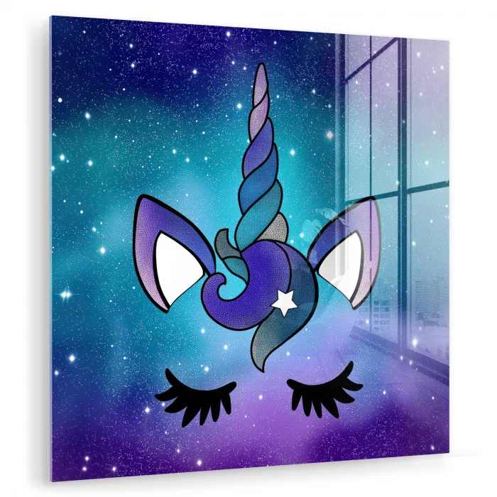 Eenhoorn - Sterrenhemel - Ster - Blauw plexiglas 5mm klein -zzzproduct_nieuw
