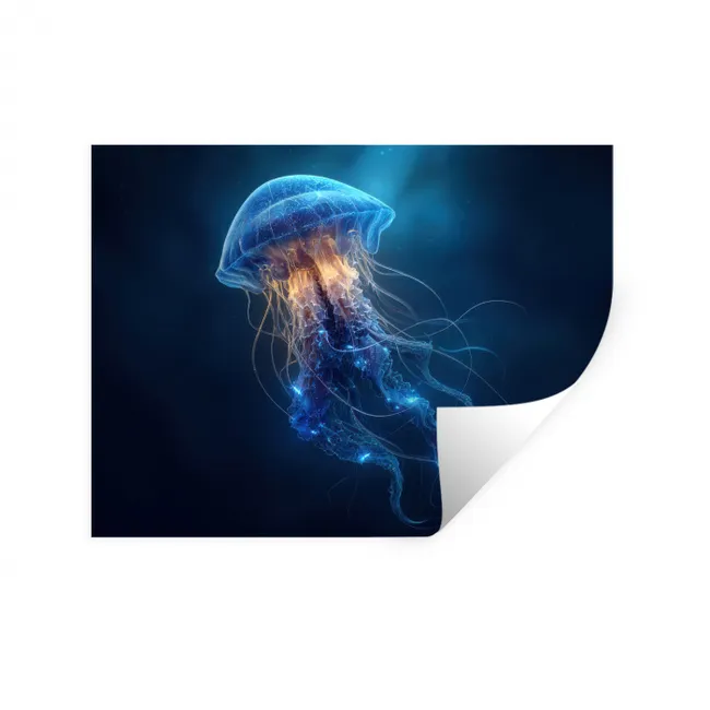 Wall Sticker - Jellyfish - Luminous - Tentacles - Blue