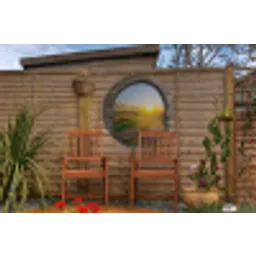 Platteland - Zon - Doorkijk - Landschap Wandcirkel tuinposter met ringen klein -buiten3