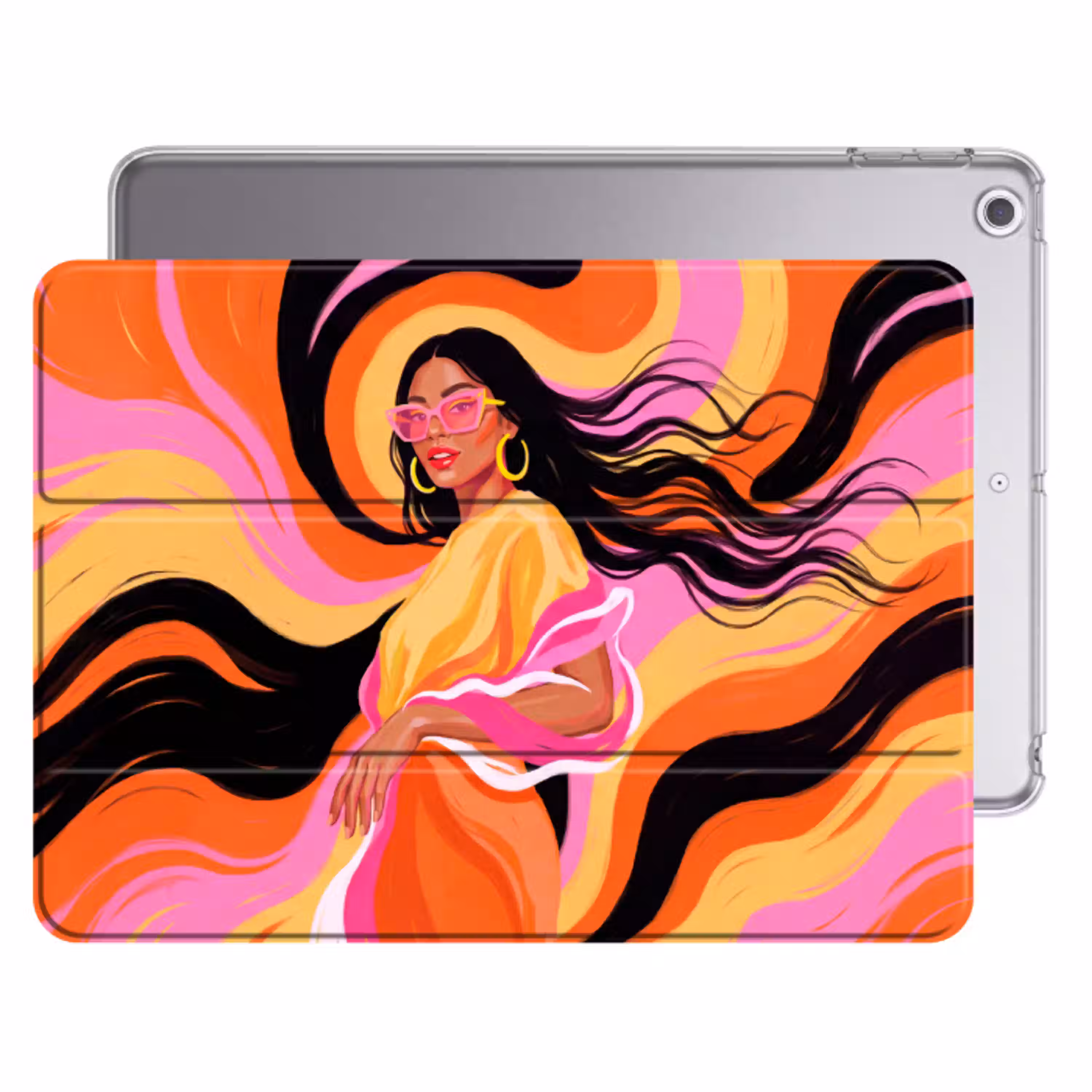 Vrouw - Zonnebril - Abstract - Kleurrijk Apple iPad 2017 middel -threedimensional_3d_global