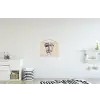 Minimalistisch - Lijnillustratie - Beige - Donkerblauw textielposter latten blank klein -kinderkamer