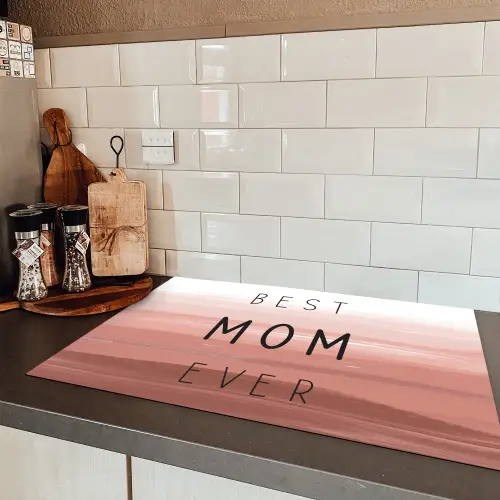Spreuken - Quotes Best mom ever - Moederdag - Mama - Cadeau moederdag Inductie beschermer vinyl 3mm klein -sfeer3