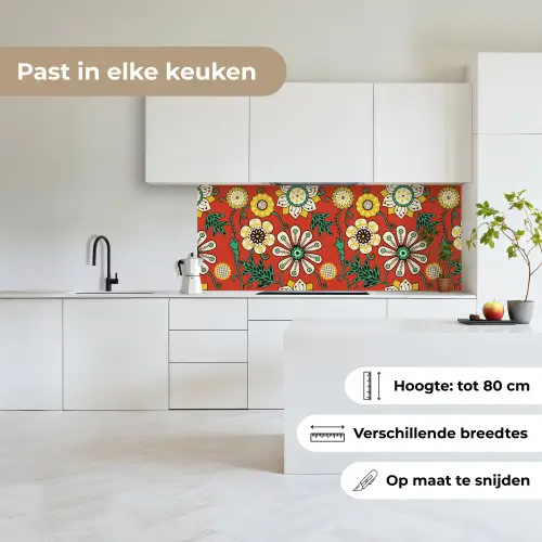Design - Bloemen - Hippie - Retro keuken achterwand 2 middel 871 -sfeer4_NL