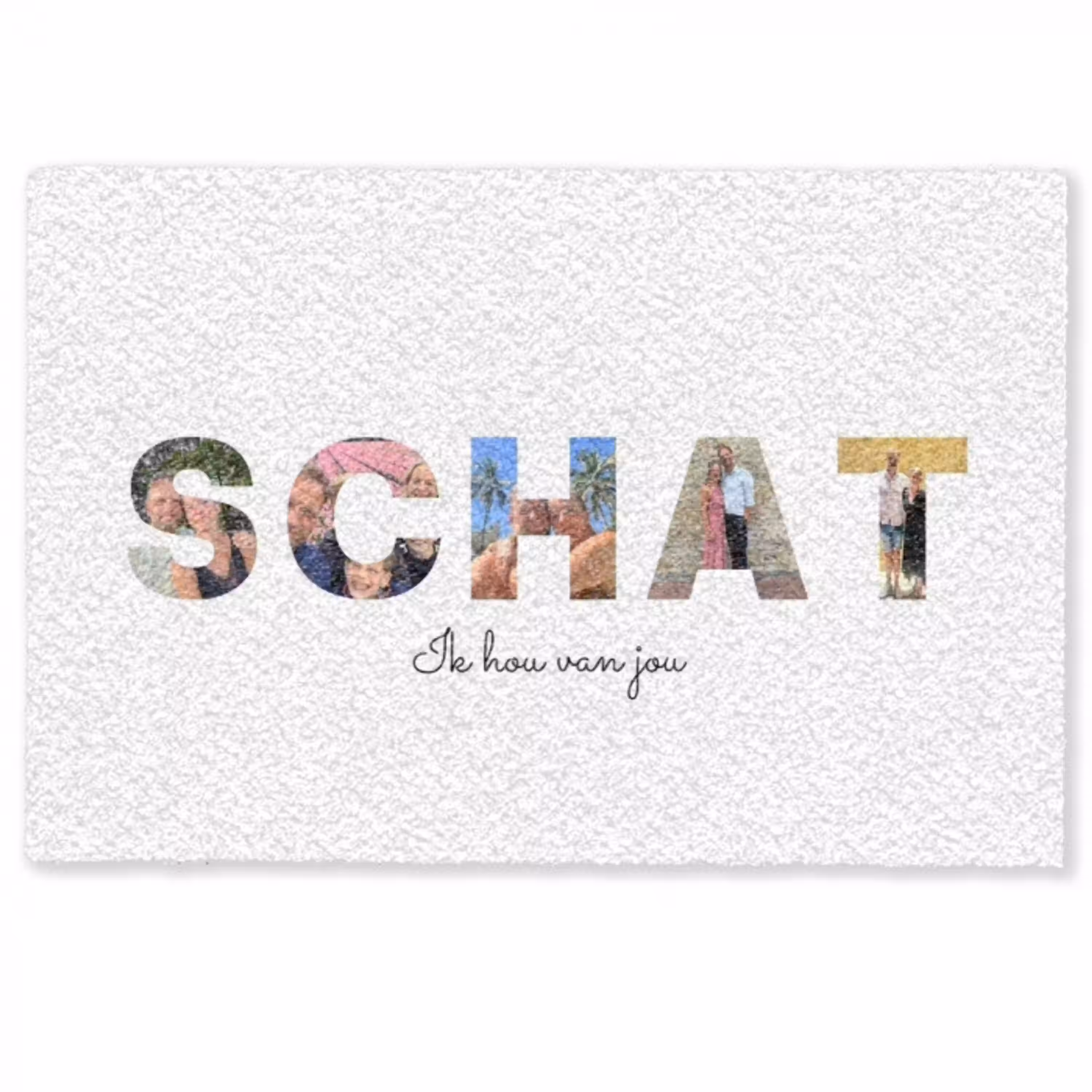 Schat - Lettercollage Deurmat klein -zkaufland3d