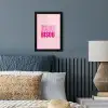 Bisou - Roze - Minimalistisch fotolijst zwart zonder passe partout klein -sfeer3