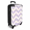 Zigzag patroon in paars en wit NBS - Handbagage koffer - Kinderen Unisex middel -productfoto_3d