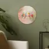 Vogels - Tak - Quote - Roze Akoestische PET Vilt - Rond klein -sfeer2