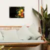 Citroenen - Zwart - Kruiden - Graffiti - Verf tuinposter los doek klein -sfeer7