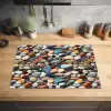 Kleuren - Strepen - Kiezels Inductie beschermer vinyl 3mm klein 276 -sfeer5